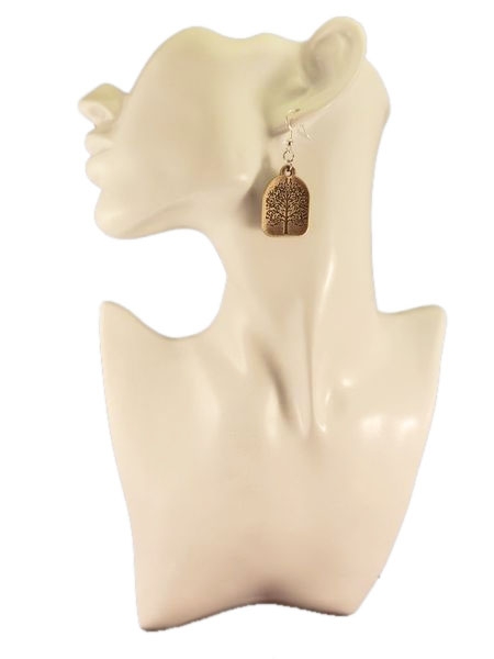 Baum Ohrringe Vintage Optik Tree Holz Wood